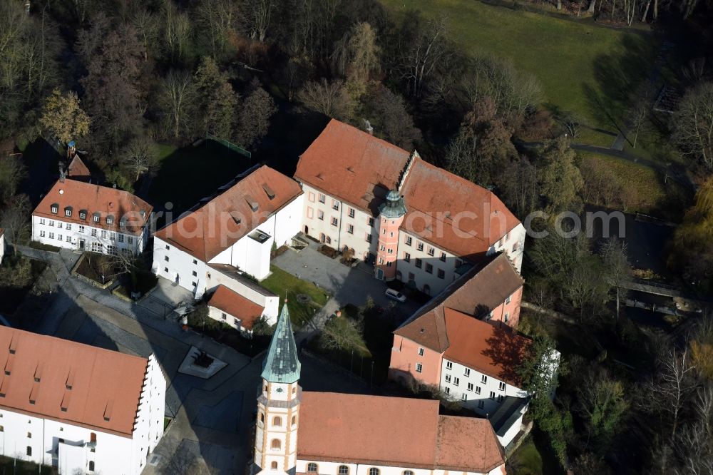 Aerial photograph Neumarkt in der Oberpfalz - Building complex of the Amtsgericht on Residenzplatz court of in Neumarkt in der Oberpfalz in the state Bavaria