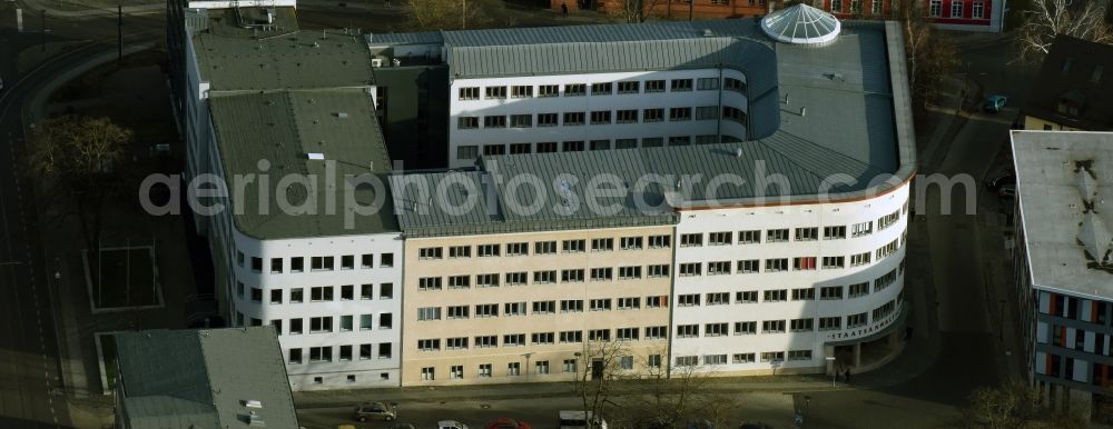 Frankfurt (Oder) from above - Building complex of the court of in Frankfurt (Oder) in the state Brandenburg