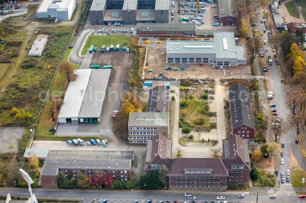 Aerial image Bochum - Building complex of the police in Bochum in the state North Rhine-Westphalia