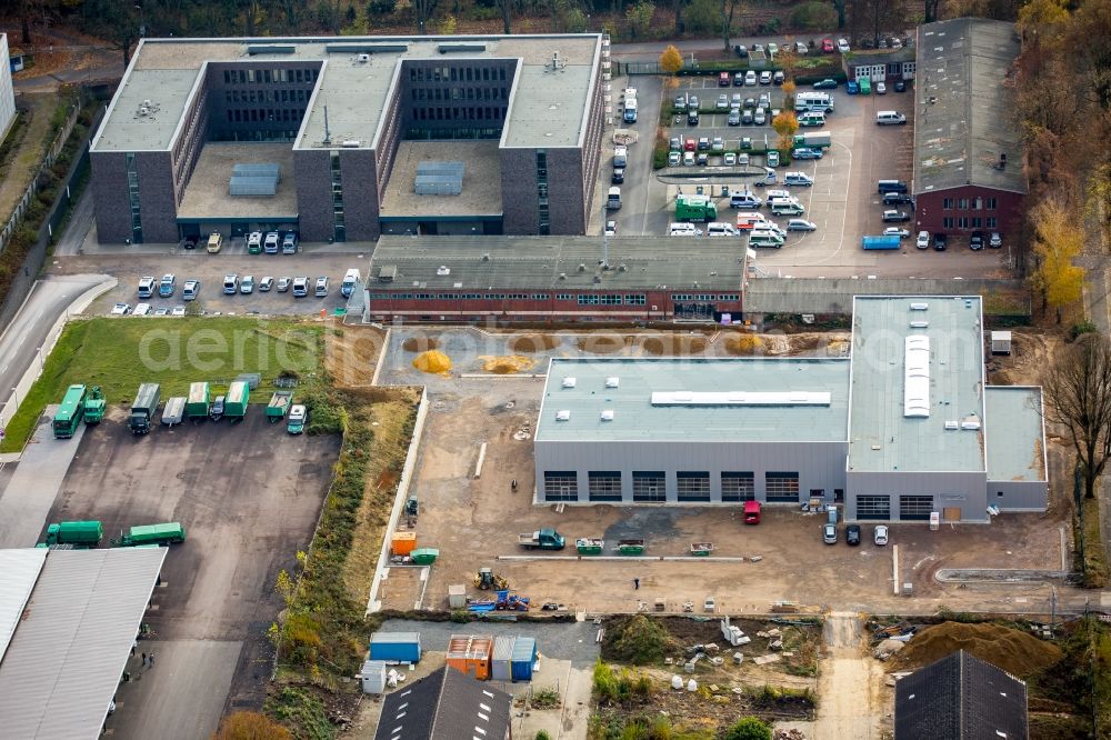 Aerial photograph Bochum - Building complex of the police in Bochum in the state North Rhine-Westphalia