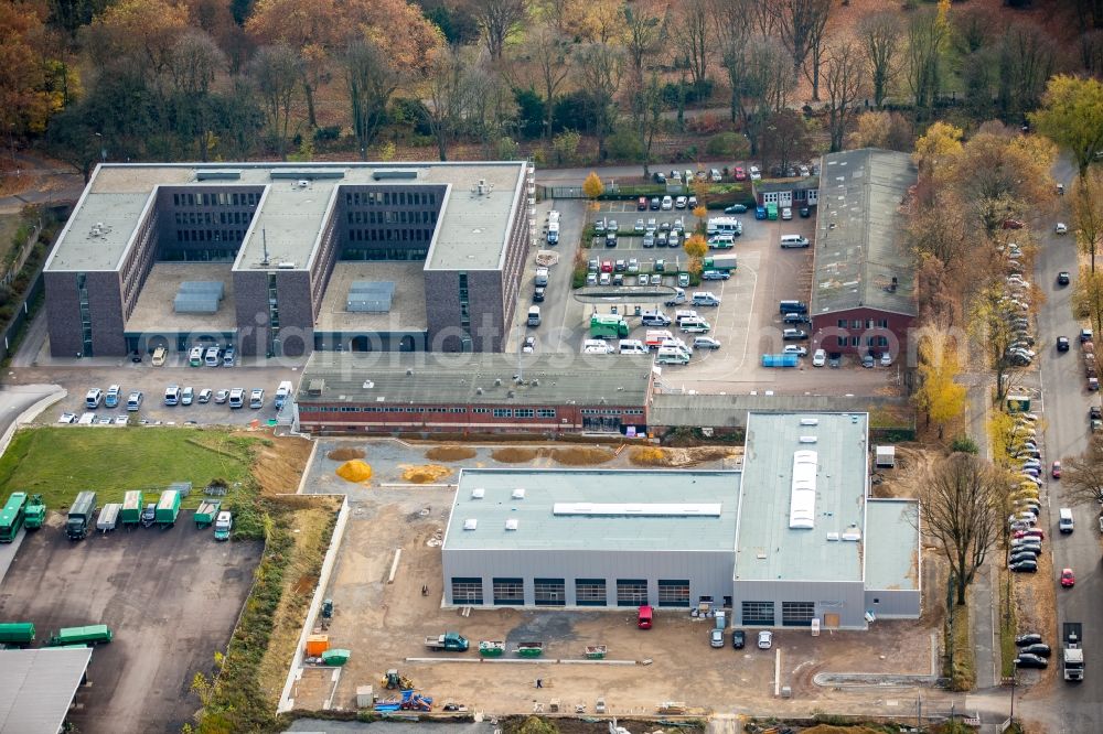 Bochum from above - Building complex of the police in Bochum in the state North Rhine-Westphalia