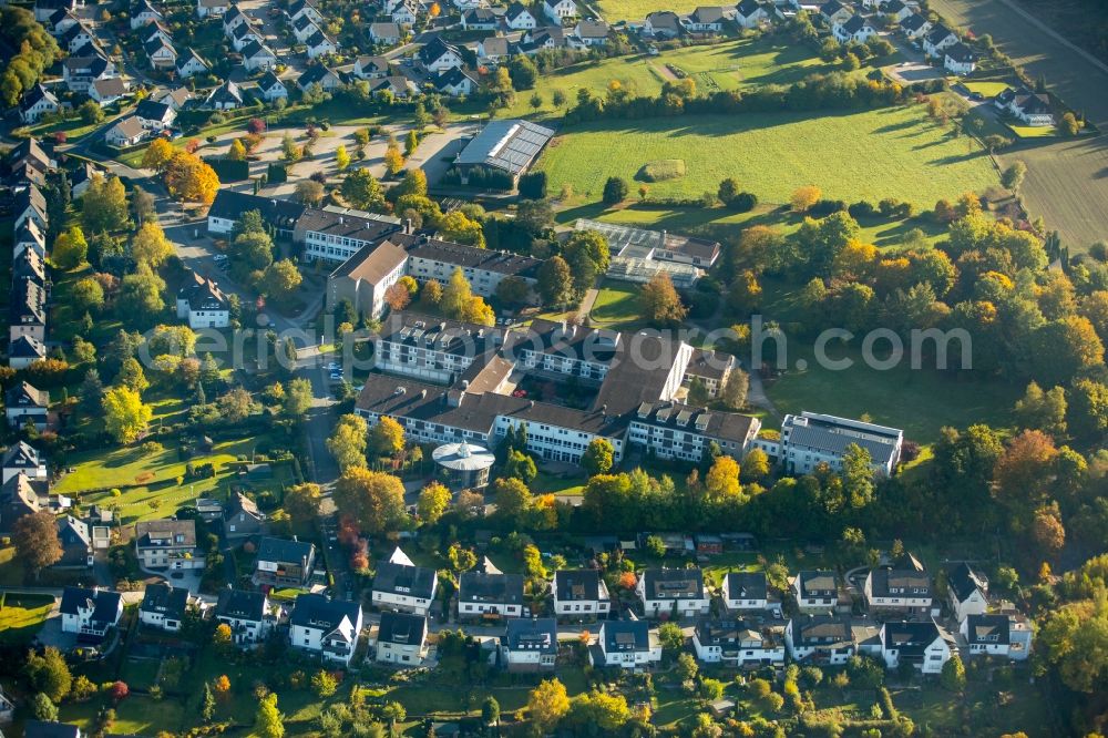 Aerial photograph Bestwig - Complex of buildings of the monastery nuns of the holy Maria Magdalena including a high school in Bestwig in the state North Rhine-Westphalia