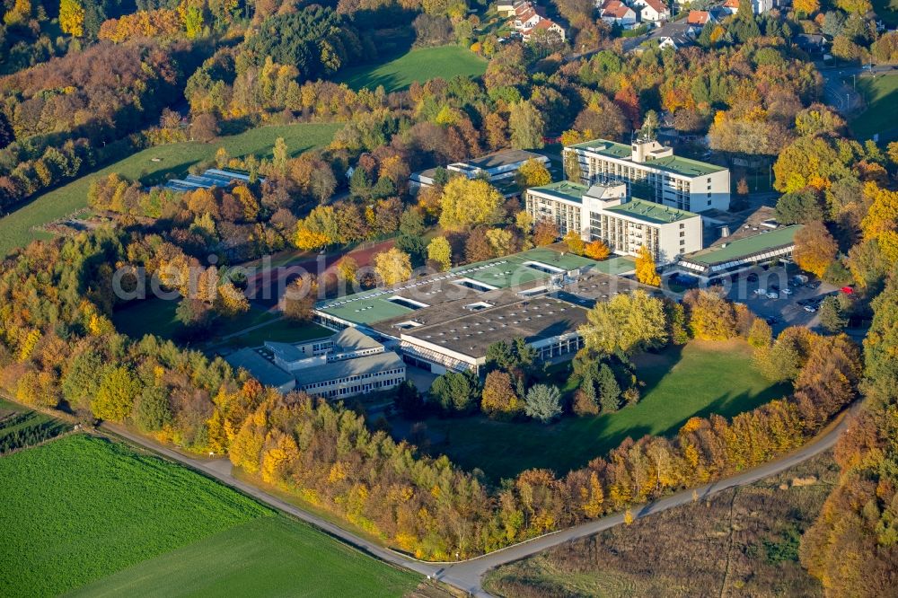 Wetter (Ruhr) from above - Building complex of the vocational school Volmarstein the Protestant Foundation Volmarstein in Weather in the state of North Rhine-Westphalia