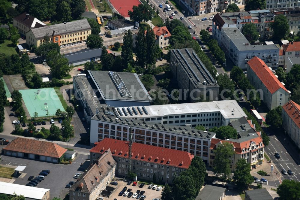 Aerial image Magdeburg - Building complex of the Vocational School BbS Eike von Repgow in Magdeburg in the state Saxony-Anhalt