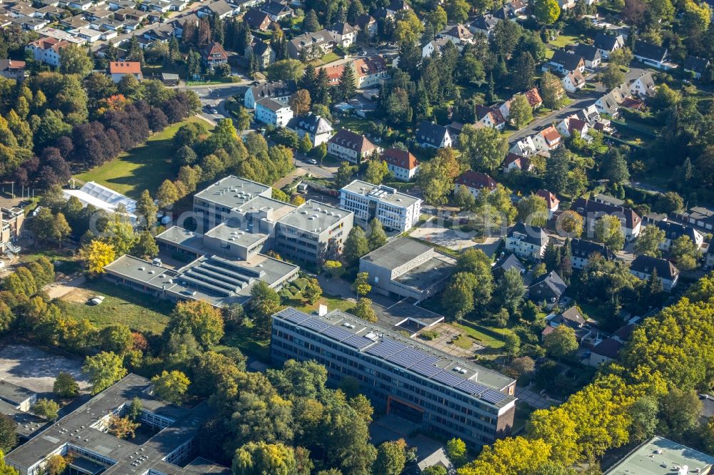 Unna from the bird's eye view: Building complex of the Vocational School Hansa Berufskolleg in Unna in the state North Rhine-Westphalia, Germany