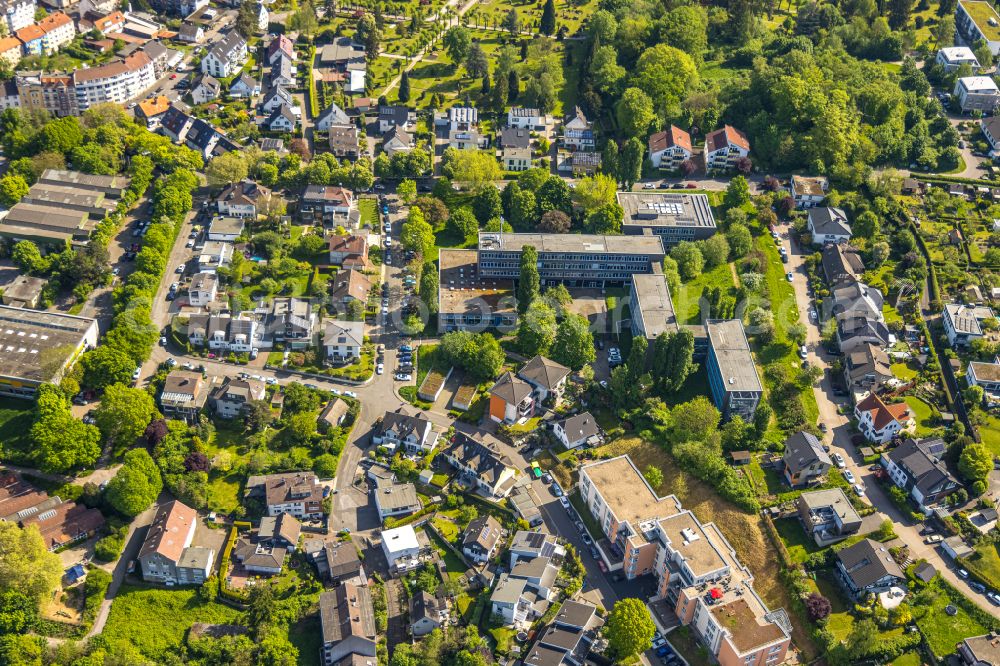 Hagen from above - Building complex of the Vocational School Kaethe-Kollwitz-Berufskolleg Hagen in Hagen in the state North Rhine-Westphalia, Germany