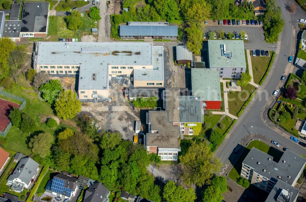 Hamm from above - Building complex of the Vocational School LWL-Berufskolleg - Fachschulen Hamm on Heithofer Allee in Hamm in the state North Rhine-Westphalia, Germany