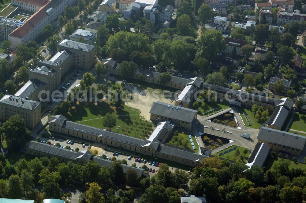 Potsdam from above - Building complex of the Vocational School OSZ I - Technik Potsdam in Potsdam in the state Brandenburg