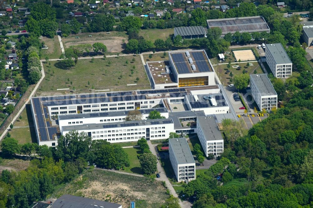 Berlin from the bird's eye view: Building complex of the Vocational School Schul- and Leistungssportzentrum Berlin in Berlin, Germany