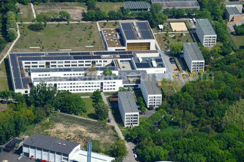 Aerial image Berlin - Building complex of the Vocational School Schul- and Leistungssportzentrum Berlin in Berlin, Germany