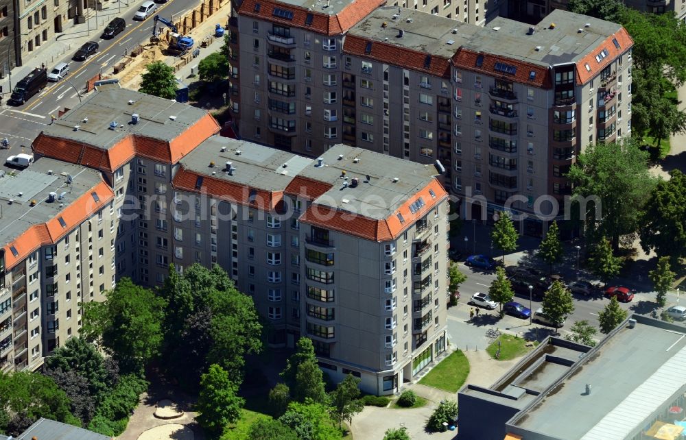 Berlin from above - View of a building complex in Mitte in Berlin in the homonymous state