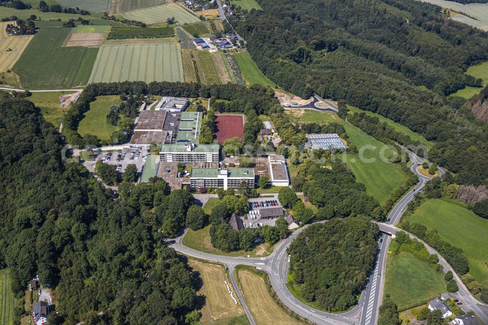 Aerial image Vollmarstein - Building complex of the education and training center Berufsbildungswerk Volmarstein on street Am Gruenewald in Vollmarstein at Ruhrgebiet in the state North Rhine-Westphalia, Germany