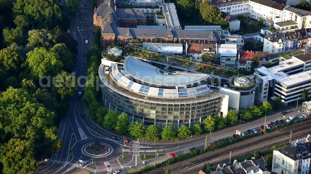 Aerial photograph Bonn - Building complex of the education and training center Bonner Bonner Akademie Gesellschaft fuer DV- und Management Training, Bildung und Beratung mbH on the Rabin street in Bonn in the state North Rhine-Westphalia, Germany