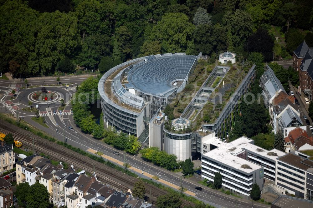 Aerial image Bonn - Building complex of the education and training center Bonner Bonner Akademie Gesellschaft fuer DV- und Management Training, Bildung und Beratung mbH on the Rabin street in Bonn in the state North Rhine-Westphalia, Germany