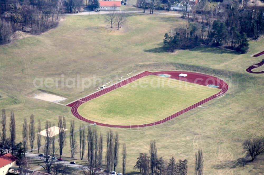 Aerial photograph Berlin - Building complex of the German army - Bundeswehr Bluecher barracks in the district Kladow in Berlin