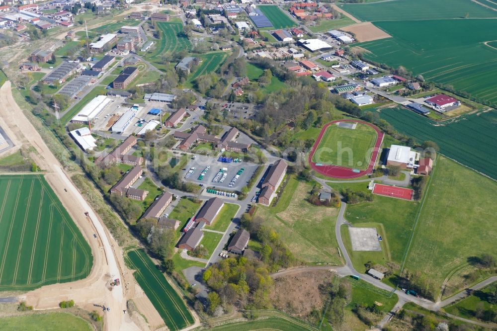 Aerial photograph Duderstadt - Building complex of the Federal police in Duderstadt in the state Lower Saxony