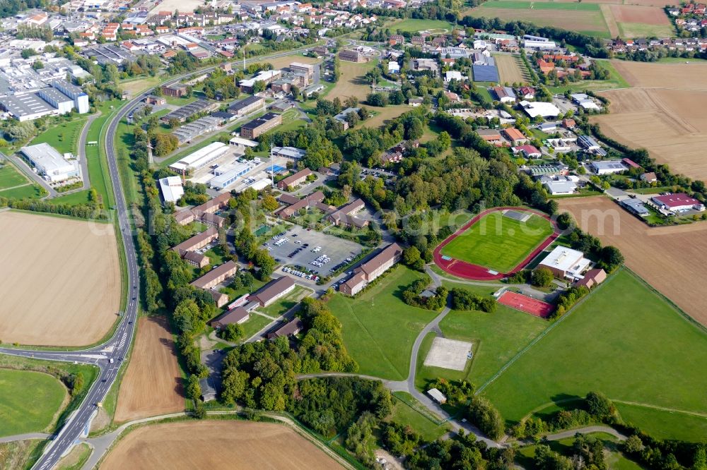 Aerial image Duderstadt - Building complex of the Federal police Duderstadt in Duderstadt in the state Lower Saxony, Germany