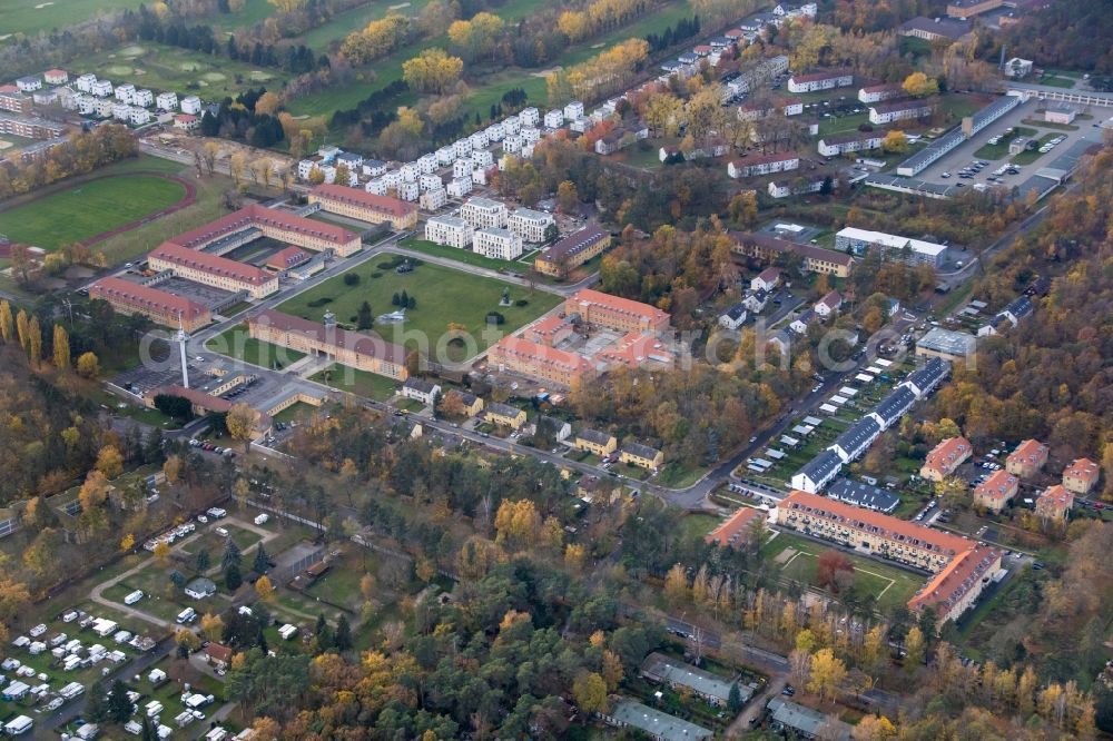 Berlin from the bird's eye view: Building complex of the German army - Bundeswehr military barracks in Berlin, Germany