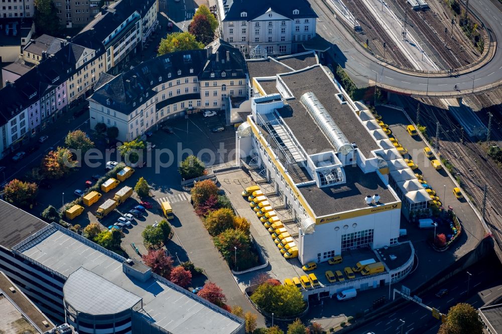 Aerial image Siegen - Building of the german postal service in Siegen in the state North Rhine-Westphalia