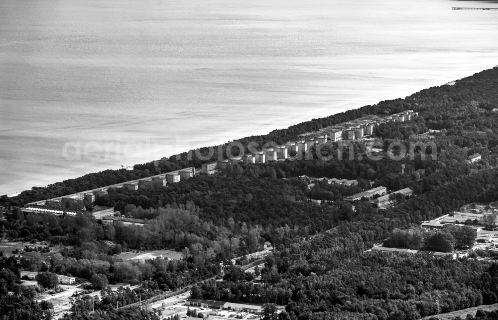 Aerial photograph Prora - Building complex of the former military barracks Koloss von Prora in Prora in the state Mecklenburg - Western Pomerania