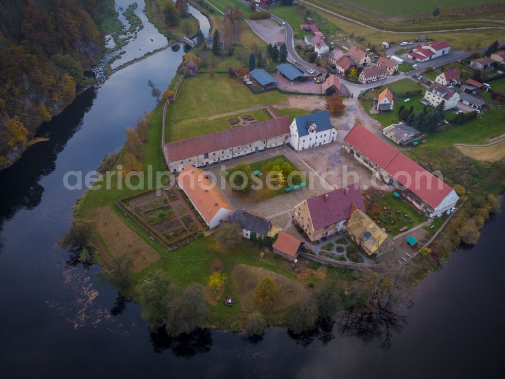 Aerial image Klosterbuch - Building complex of the former monastery of Foerderverein Kloster Buch e.V. on street Klosterbuch in Klosterbuch in the state Saxony, Germany