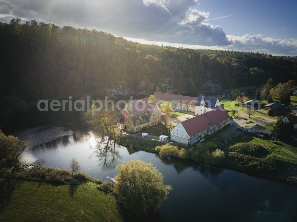 Aerial photograph Klosterbuch - Building complex of the former monastery of Foerderverein Kloster Buch e.V. on street Klosterbuch in Klosterbuch in the state Saxony, Germany