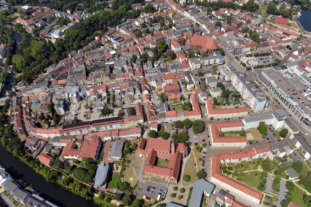 Aerial image Brandenburg an der Havel - Building complex of the former monastery and today Archaeologisches Landesmuseum on Heidestrasse in Brandenburg an der Havel in the state Brandenburg