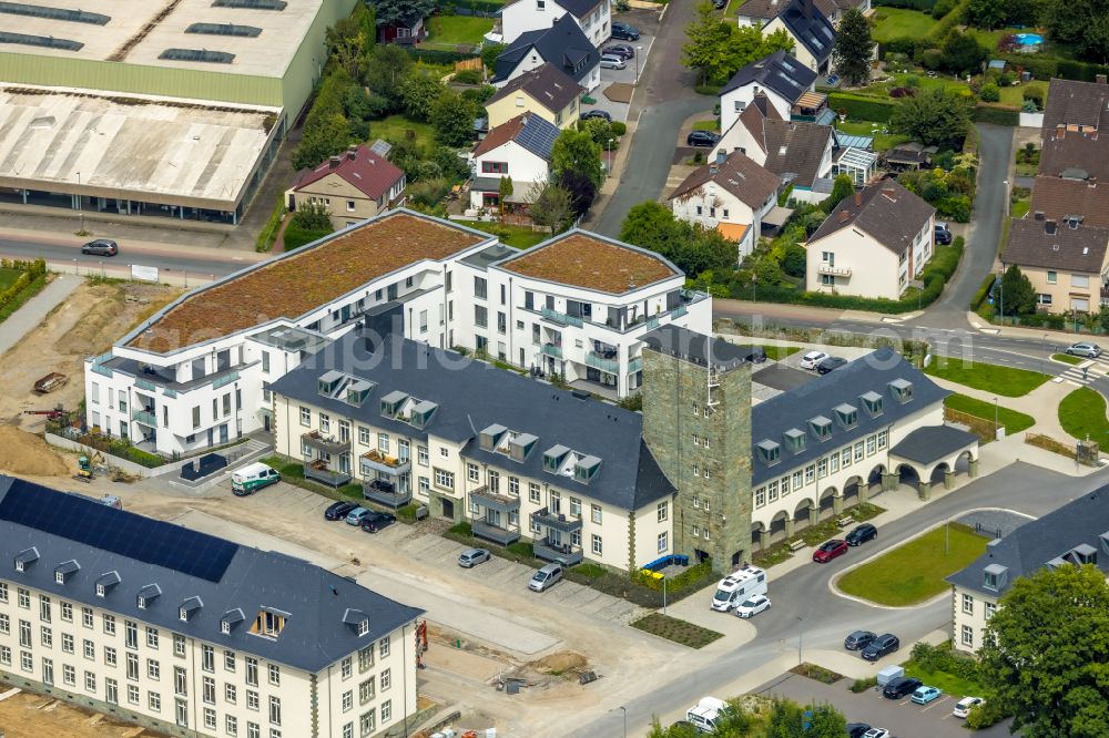 Aerial image Soest - Building complex of the former military barracks Adon- Kaserne on Meisinger Weg in Soest in the state North Rhine-Westphalia, Germany