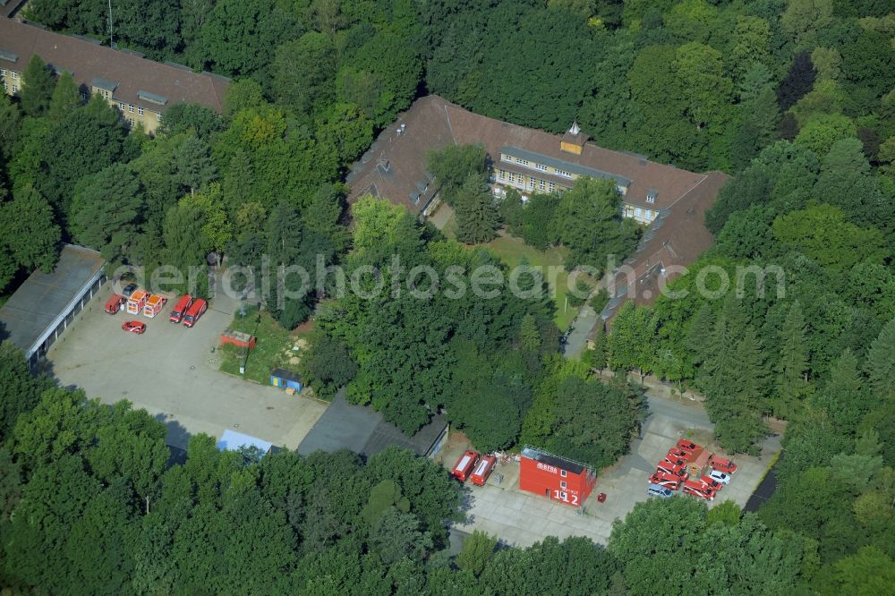 Aerial photograph Berlin, Heiligensee - Building complex of the former military barracks in Berlin, Heiligensee