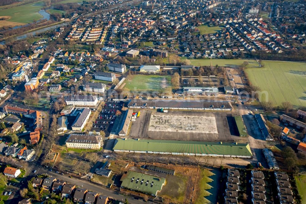 Aerial image Hamm - Building complex of the former military barracks in Hamm in the state North Rhine-Westphalia