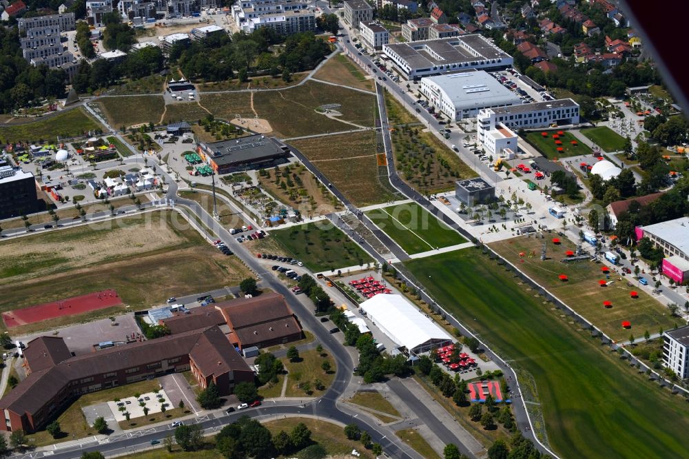 Aerial photograph Würzburg - Building complex of the former military barracks Leighton-Barracks in the district Frauenland in Wuerzburg in the state Bavaria, Germany