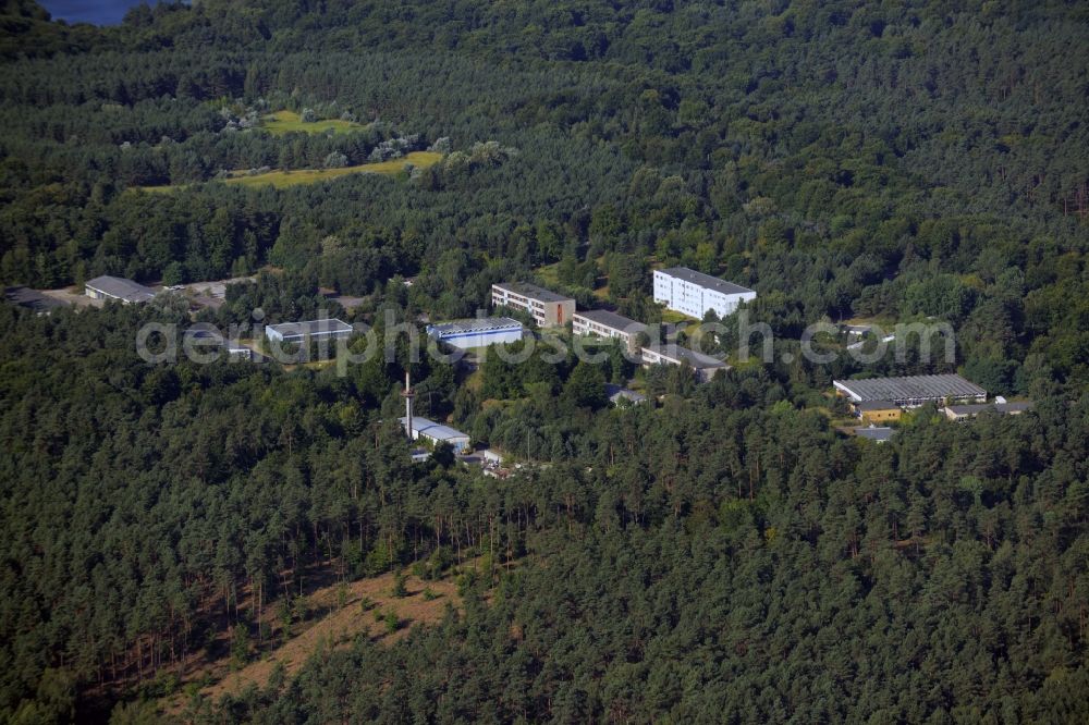 Aerial photograph Prenden - Building complex of the former military barracks in Prenden in the state Brandenburg