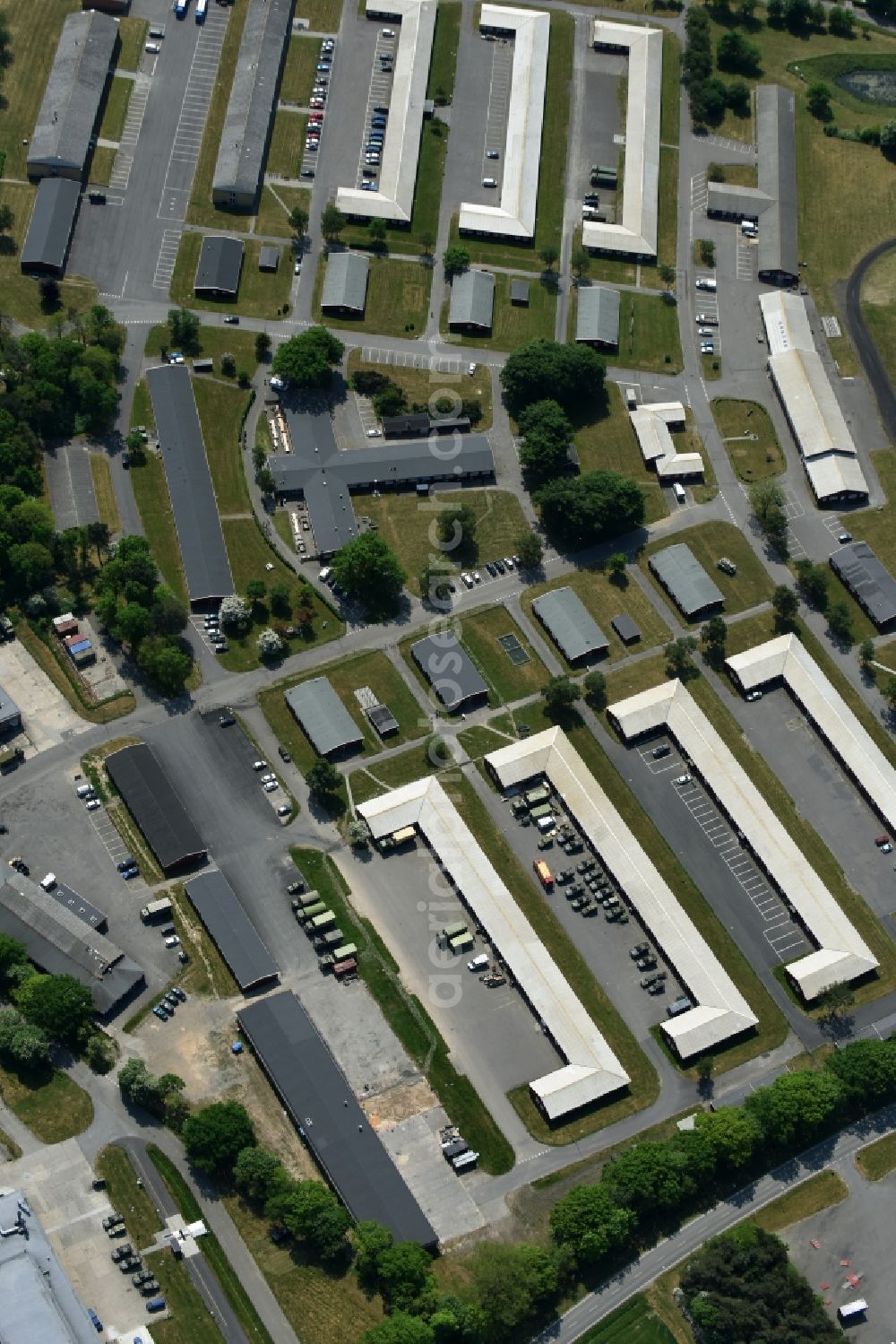 Aerial photograph Ronne - Insel Bornholm - Building complex of the former military barracks in Ronne - Bornholm Island in Region Hovedstaden, Denmark