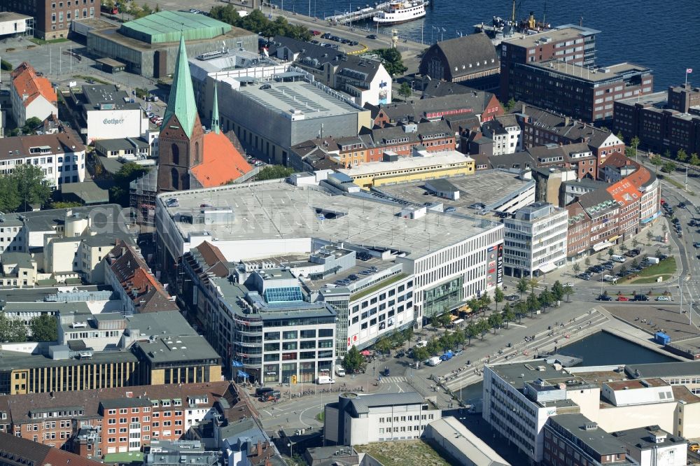 Aerial image Kiel - Building of the shopping center Leik in the town centre of Kiel in the state of Schleswig-Holstein