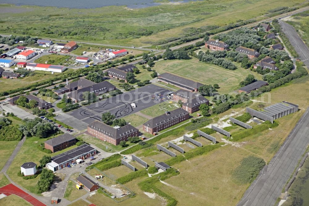 Aerial image Borkum - Building complex of the former military barracks in Borkum in the state Lower Saxony