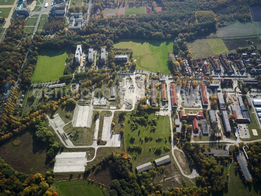 Aerial photograph Potsdam, Eiche - Building complex of the former military barracks in Potsdam - Eiche in the state Brandenburg