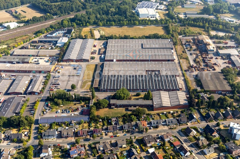 Aerial photograph Ahlen - Building complex and grounds of the logistics center on Voltastrasse in Ahlen in the state North Rhine-Westphalia, Germany