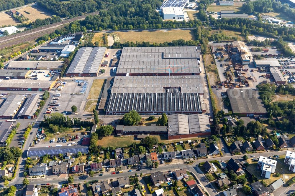 Ahlen from above - Building complex and grounds of the logistics center on Voltastrasse in Ahlen in the state North Rhine-Westphalia, Germany