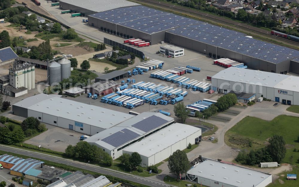 Aerial photograph Handewitt - Building complex and grounds of the logistics center in Handewitt in Schleswig-Holstein