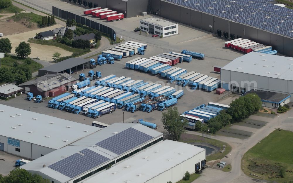 Handewitt from above - Building complex and grounds of the logistics center in Handewitt in Schleswig-Holstein