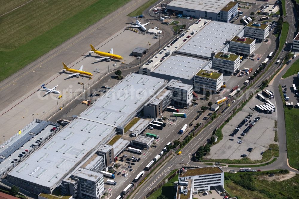 Aerial photograph Stuttgart - Building complex and grounds of the logistics center at the airport Stuttgart on the Nord-West-Umfahrung in Stuttgart in the state Baden-Wuerttemberg, Germany