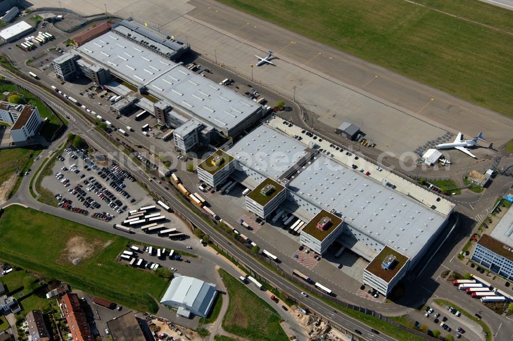 Aerial photograph Stuttgart - Building complex and grounds of the logistics center at the airport Stuttgart on the Nord-West-Umfahrung in Stuttgart in the state Baden-Wuerttemberg, Germany