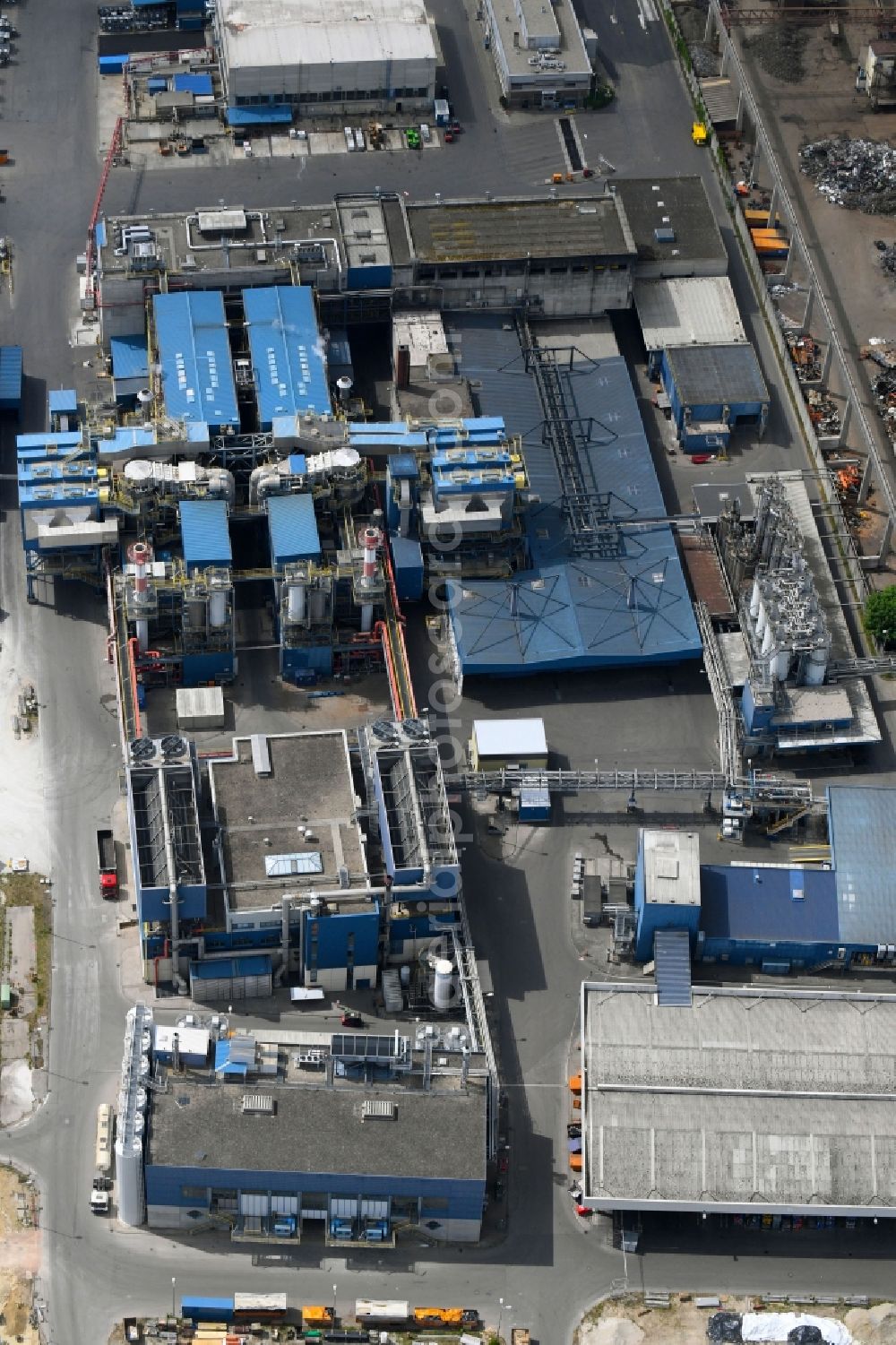 Aerial photograph Baar-Ebenhausen - Building complex and grounds of the logistics center of GSB Sonofabfall-Entsorgung Bayern GmbH on Aeusserer Ring in Baar-Ebenhausen in the state Bavaria, Germany