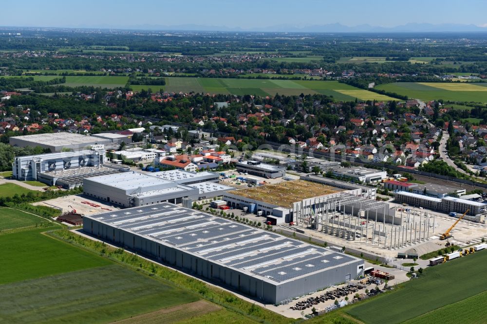 Aerial image Maisach - Construction site of building complex and grounds of the logistics center of HAGEMEYER Deutschland GmbH & Co. KG in the district Gernlinden in Maisach in the state Bavaria, Germany