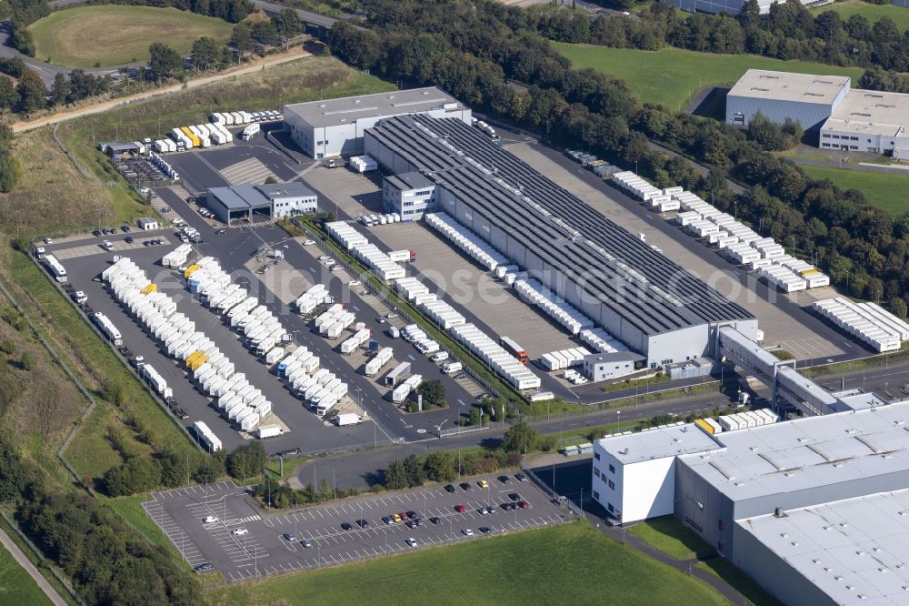 Aerial image Baal - Building complex and grounds of the logistics center Hermes Germany GmbH Porschestrasse in the Baal district of Hueckelhoven in the federal state of North Rhine-Westphalia