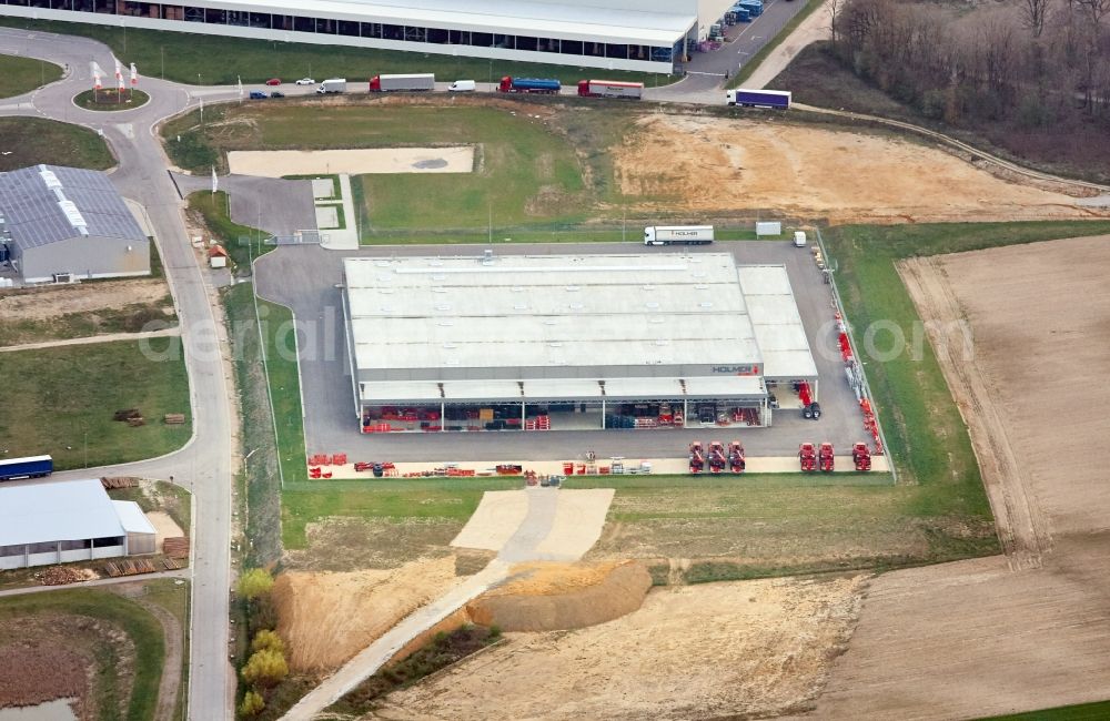 Schierling from above - Building complex and site of the logistics center HOLMER Maschinenbach GmbH in Schierling, Ludwig-Erhard-Strasse 2 in the federal state of Bavaria, Germany