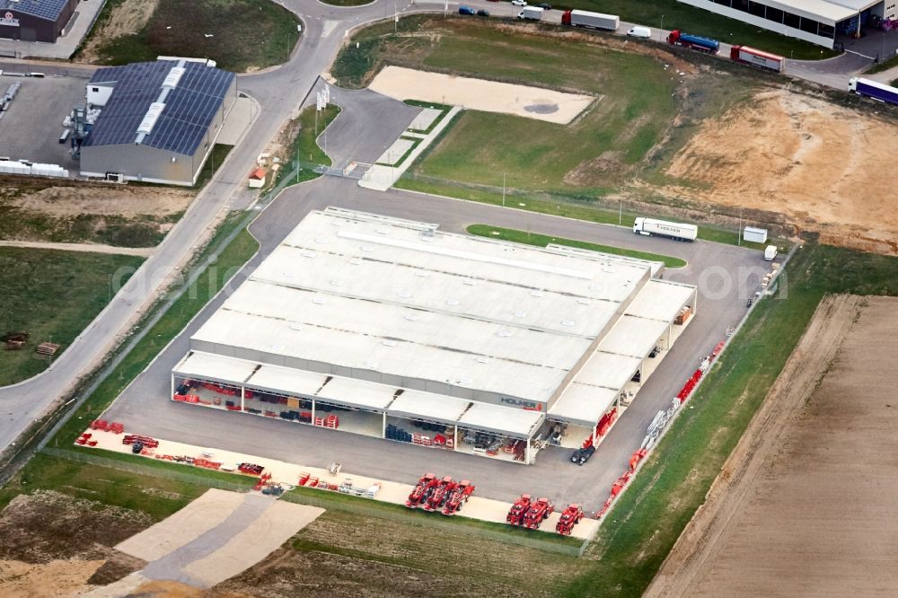 Schierling from the bird's eye view: Building complex and site of the logistics center HOLMER Maschinenbach GmbH in Schierling, Ludwig-Erhard-Strasse 2 in the federal state of Bavaria, Germany