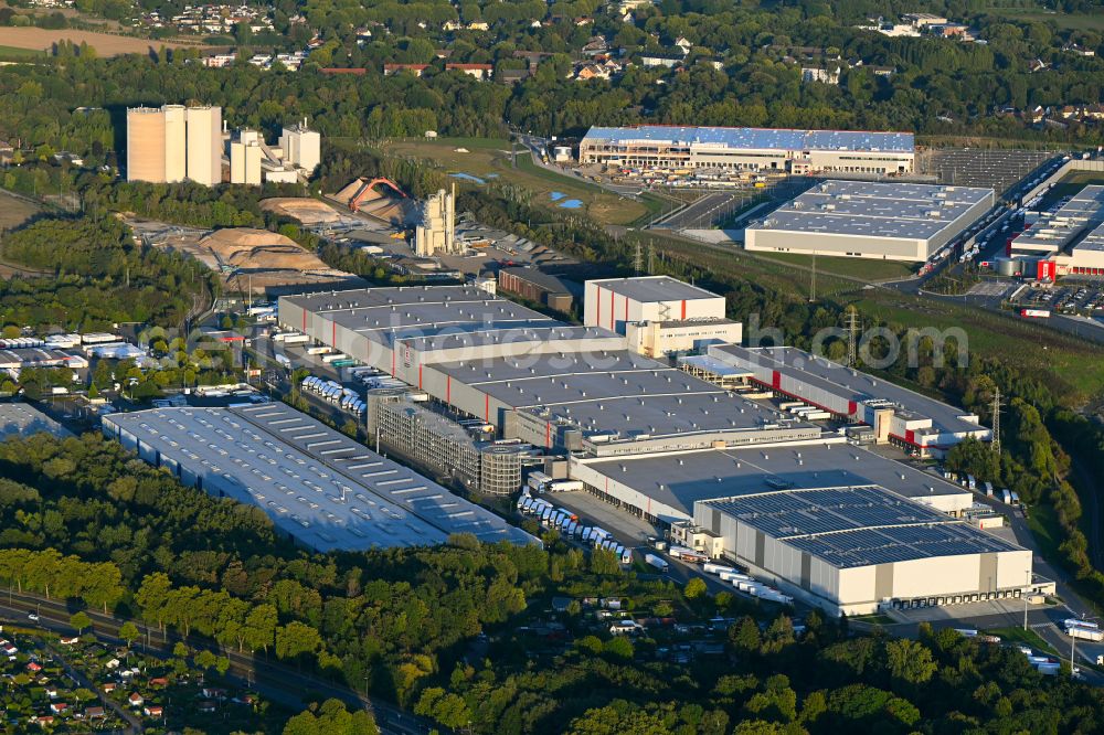 Aerial image Dortmund - Building complex and grounds of the logistics center of Kaufland Logistik VZ GmbH & Co. KG on Feineisenstrasse in the district Westfalenhuette in Dortmund at Ruhrgebiet in the state North Rhine-Westphalia, Germany