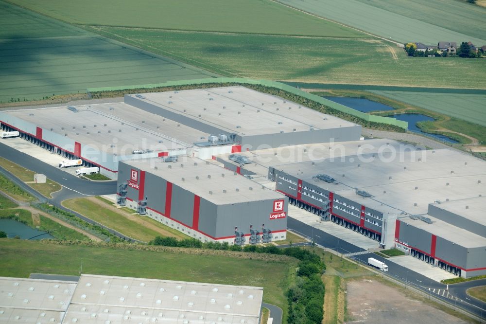 Barsinghausen from above - Building complex and grounds of the logistics center KAUFLAND of Schwarz Beteiligungs GmbH in Barsinghausen in the state Lower Saxony