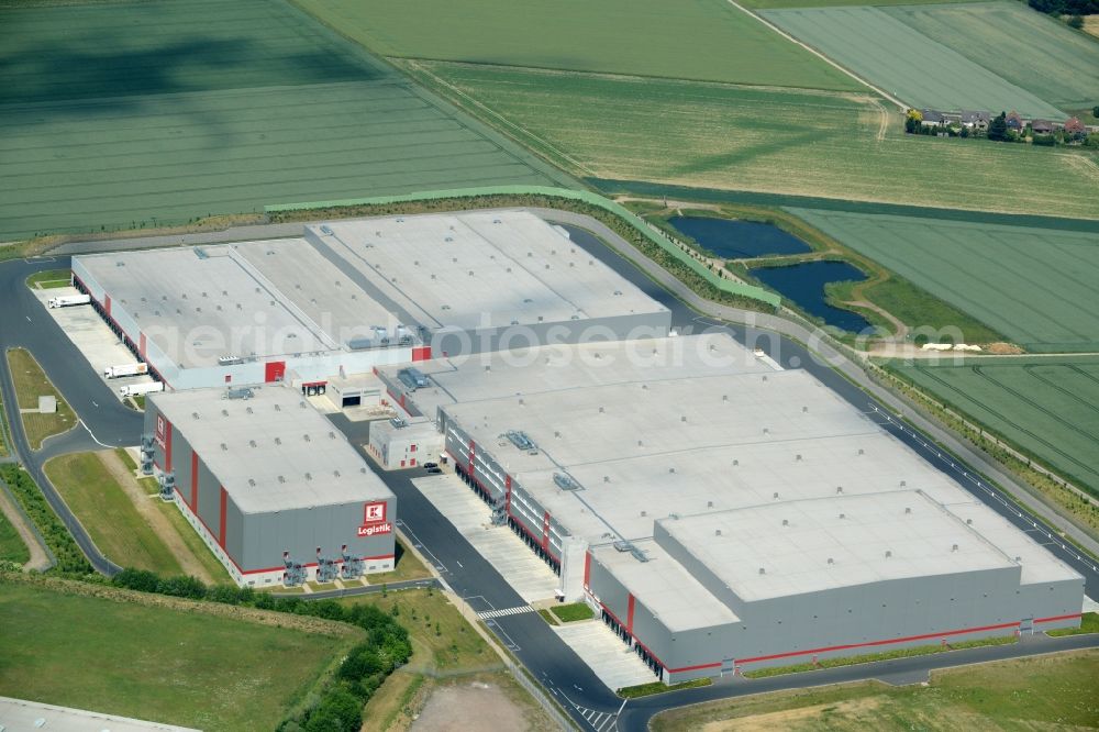 Barsinghausen from above - Building complex and grounds of the logistics center KAUFLAND of Schwarz Beteiligungs GmbH in Barsinghausen in the state Lower Saxony